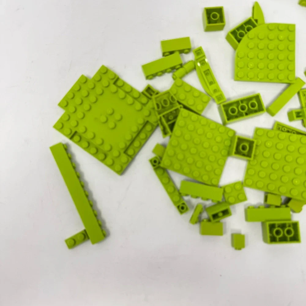 LEGO Bulk Bricks Parts Lime Green 3.4oz Mixed Lot Plates Pieces Building Toy
